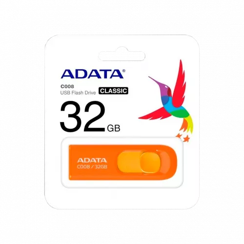 Memoria USB Adata C008, 32GB, USB 2.0, Naranja