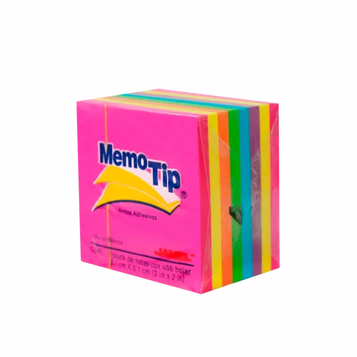 Minicubo memo tip neon 2x2pulg c/400h