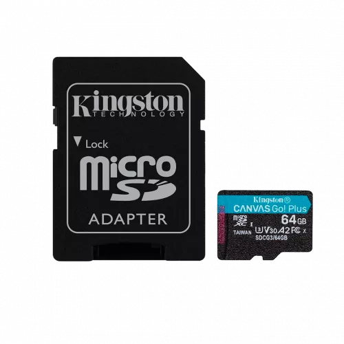 MEMORIA KINGSTON MICRO SDXC CANVAS GO! PLUS 170R A2 U3 V30 64GB