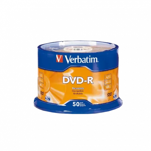 Disco Verbatim DVD-R 16x 4.7GB torre con 50 pzas
