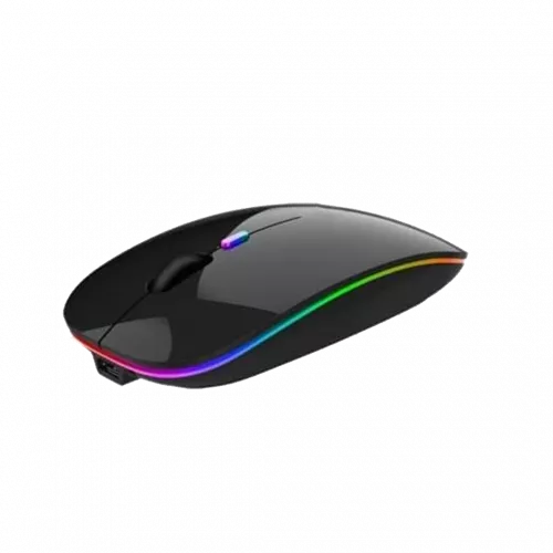 Mouse Nextep Inalámbrico Recargable Delgado/Silencioso RGB 1600 dpi Color Negro