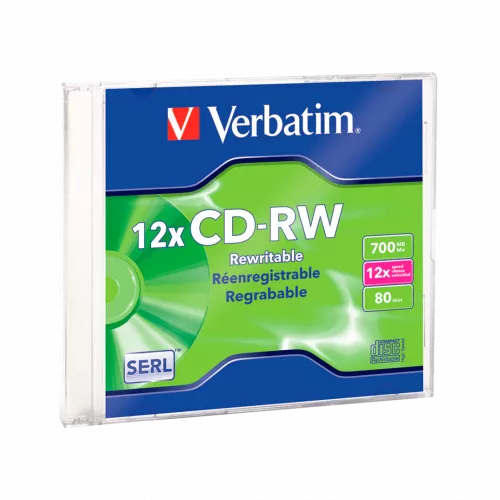 CD-RW VERBATIM REESCRIBIBLE 12X S/C