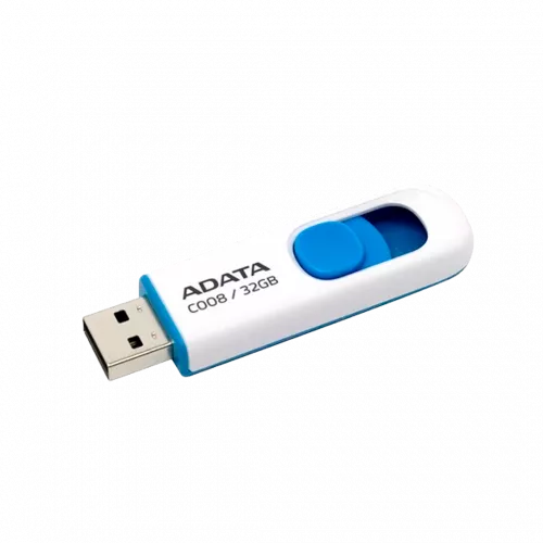 USB ADATA BLANCOAZUL C008 RETRACTIL 32GB